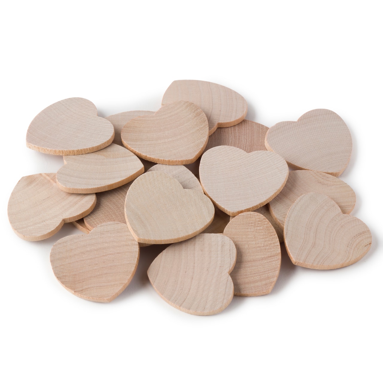 6 Packs: 21 ct. (126 total) 1.5&#x22; Wood Hearts by Make Market&#xAE;